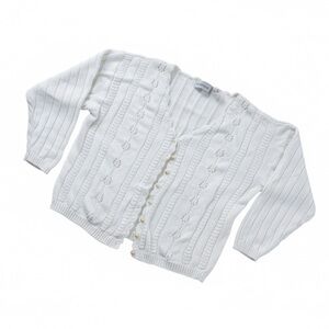 White Cable Knit Cardigan